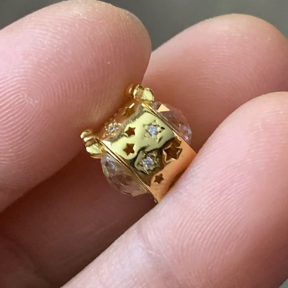 NWOT Gold Sparkling Shooting Star Charm Sterling Silver 925 - Picture 13 of 16